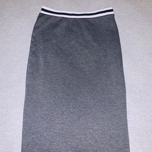 Dark grey knee length pencil skirt